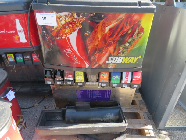 One Servend 8 Flavor Soda/Ice Dispenser. 115 Volt. 24X30X35 - Image 1 of 1