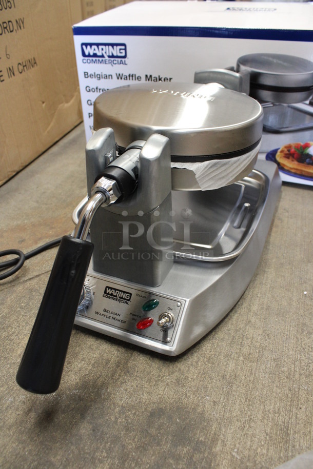 2 BRAND NEW IN BOX! Waring Model WW150IS Stainless Steel Commercial Countertop Belgian Waffle Makers. 10x19x9. 2 Times Your Bid! - Image 4 of 8