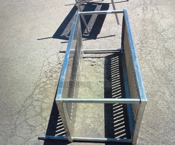 Stainless Steel Shelving Unit With 2 SS Slotted Shelves And 2 Poles. 60X20.5X34