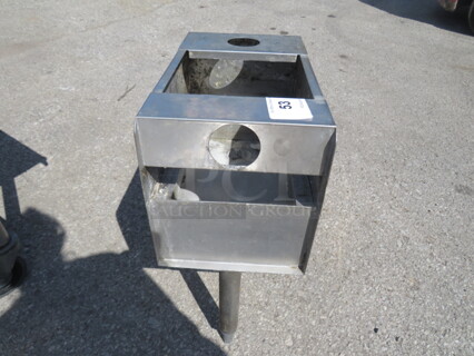 One Stainless Steel Scrap Trap For A Dishwasher. 9X6X20.5