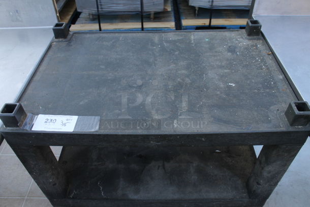 Black Poly 3 Tier Cart on Commercial Casters. - Image 2 of 4