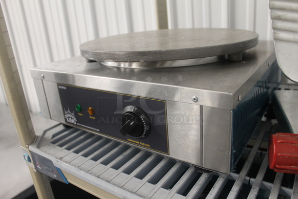 LIKE NEW! Carnival King 382CM16A Stainless Steel Commercial Countertop Single Burner Crepe Maker. 120 Volts, 1 Phase. Unit Has Only Been Used a Few Times! Tested and Working! - Image 3 of 5