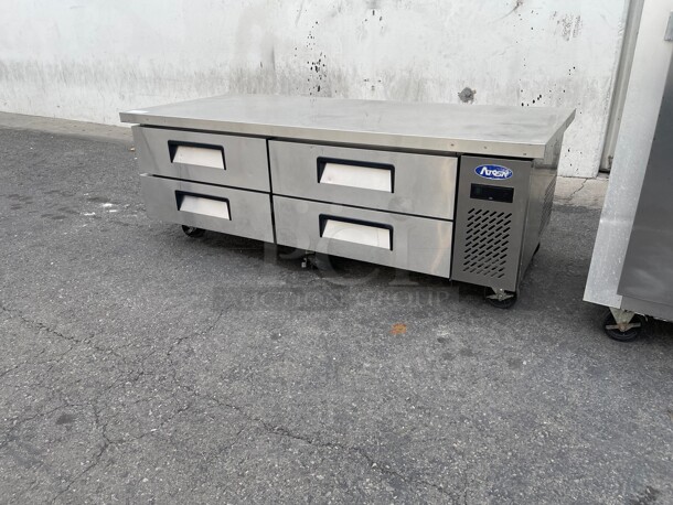 Late Model! Atosa USA MGF8453GR 72 inch 4 Drawers Refrigerated Chef Base with Extended Top, 12.1 cu. ft. 115 Volt Tested and Working! 72x32x27 - Image 3 of 8