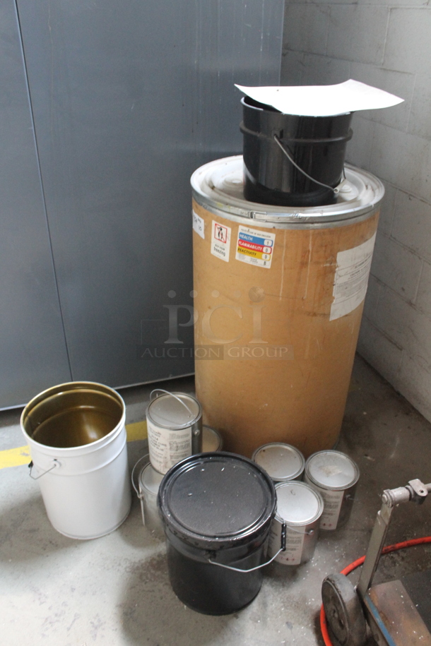 ALL ONE MONEY! Lot of 10 Various Items Including Barrels and Tins! BUYER MUST REMOVE. - Image 1 of 7