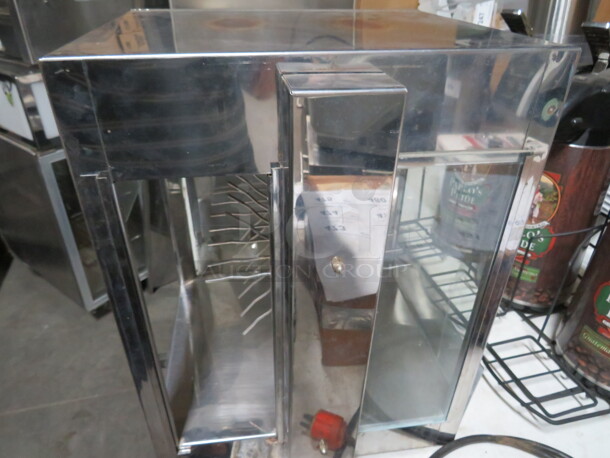 One Heated Food Display Cabinet. Missing A Glass.  - Image 3 of 4