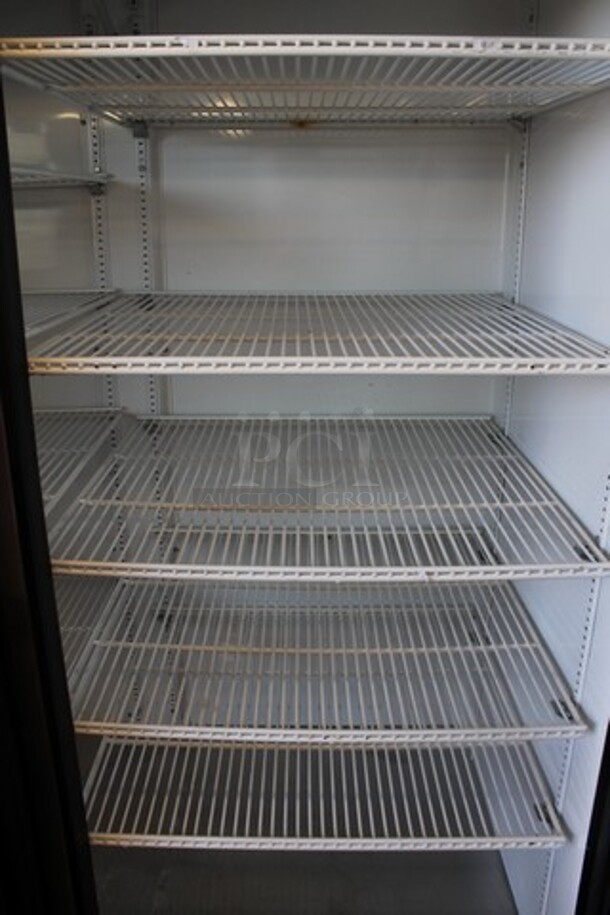 2014 True CVM-49 ENERGY STAR Metal Commercial 2 Door Reach In Cooler Merchandiser w/ Poly Coated Racks. 115 Volts, 1 Phase. Tested and Working! - Image 3 of 5