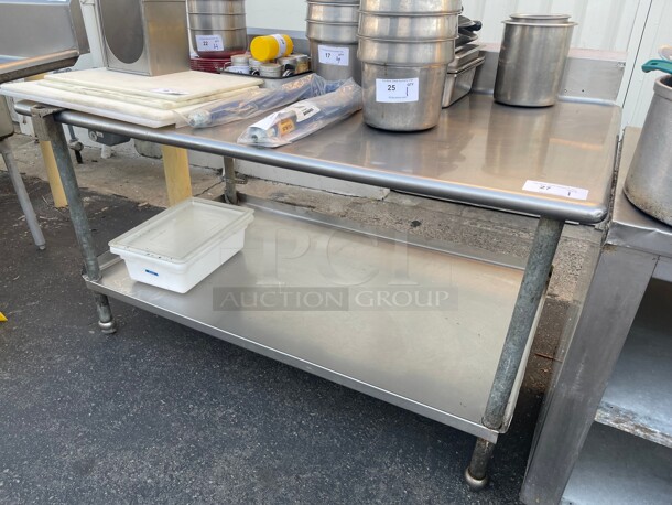 Commercial Stainless Steel Table NSF 62x37x34 - Image 1 of 9