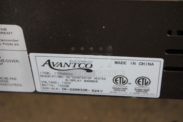 BRAND NEW SCRATCH AND DENT! Avantco 177HDC26 Metal Commercial Countertop Heated Warming Display Case Merchandiser. 120 Volts, 1 Phase. Tested and Working! - Image 5 of 5