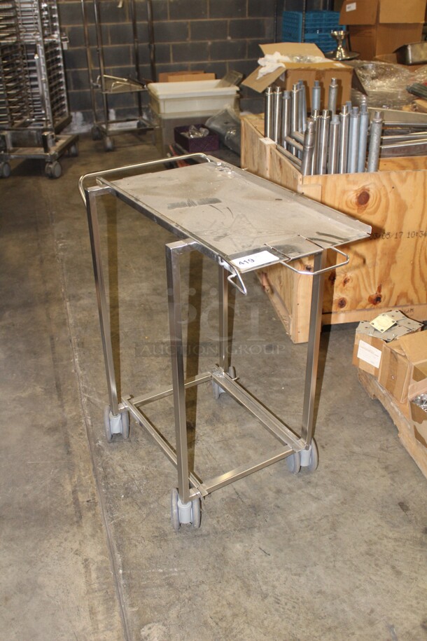 NEW! Commercial Equipment Stand On Casters. 19x35x39