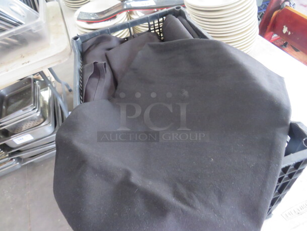 One Lot Of 10 Black Table Cloths. 52X52