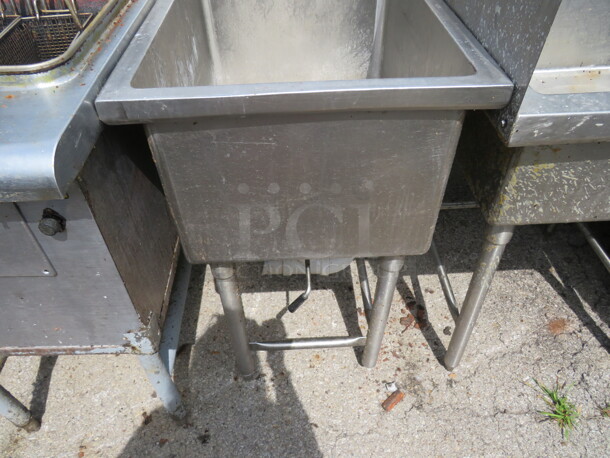 One Stainless Steel Sink With Faucet. 21X30X45 - Image 2 of 2