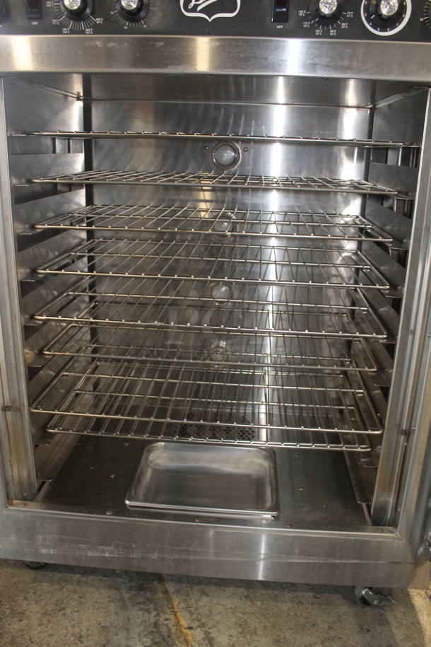 Duke AHPO-6/18 Stainless Steel Commercial Floor Style Electric Powered Oven Proofer on Commercial Casters. 240 Volts, 3 Phase.  - Image 8 of 12