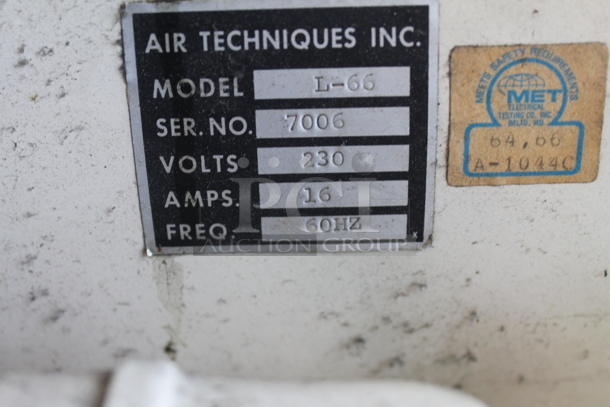 Air Techniques L-66 Metal Commercial Floor Style Dental Air Compressor. 230 Volts, 1 Phase. - Image 7 of 7