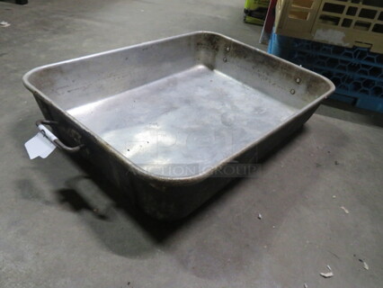 One Aluminum Roasting Pan. 24X18X5