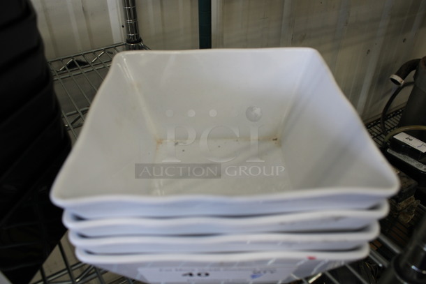 4 White Poly Bowl Trays. 7x7x3. 4 Times Your Bid! - Image 2 of 3