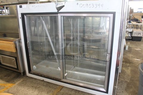 CustomCool BW78 Stainless Steel Commercial 2 Door Cooler Merchandiser. Does Not Come w/ Remote Compressor.