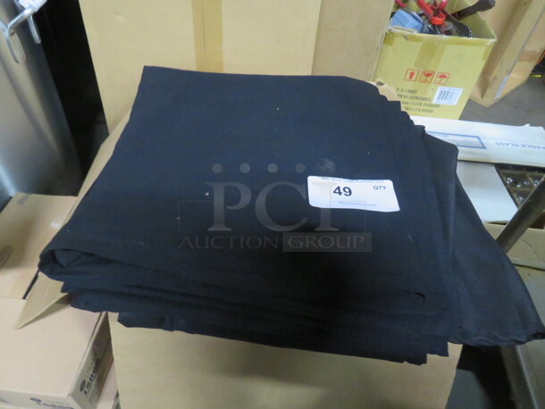One Lot Of Black Table Cloths. - Image 1 of 1
