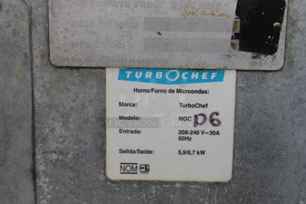 Turbochef NGC Stainless Steel Commercial Countertop Electric Powered Rapid Cook Oven. 208/240 Volts, 1 Phase.  - Image 5 of 6
