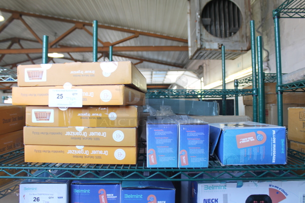 ALL ONE MONEY! Tier Lot of Various BRAND NEW SCRATCH AND DENT! Items Including 5 Drawer Organizers, Handheld Massager and Pillow Massager - Image 1 of 4