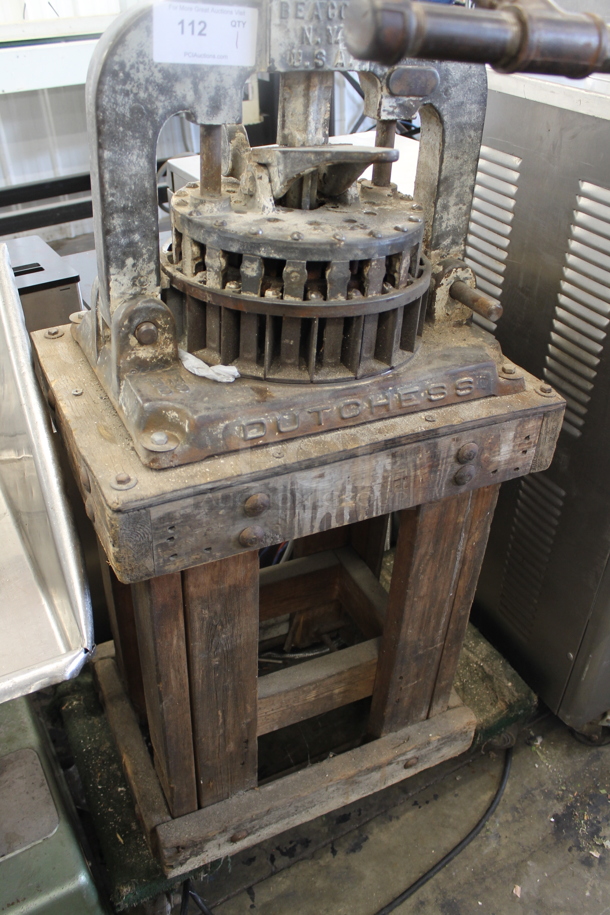 Dutchess Metal Commercial Countertop Dough Divider on Wooden Stand. - Image 3 of 5