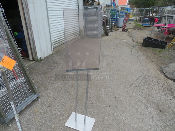 One Metal/Plexiglass Sign Holder. 14X10X55.5 - Image 1 of 1