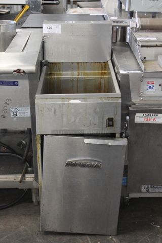 Imperial IFS-40-E Stainless Steel Commercial Electric Powered Deep Fat Fryer. 208 Volts, 3 Phase. 