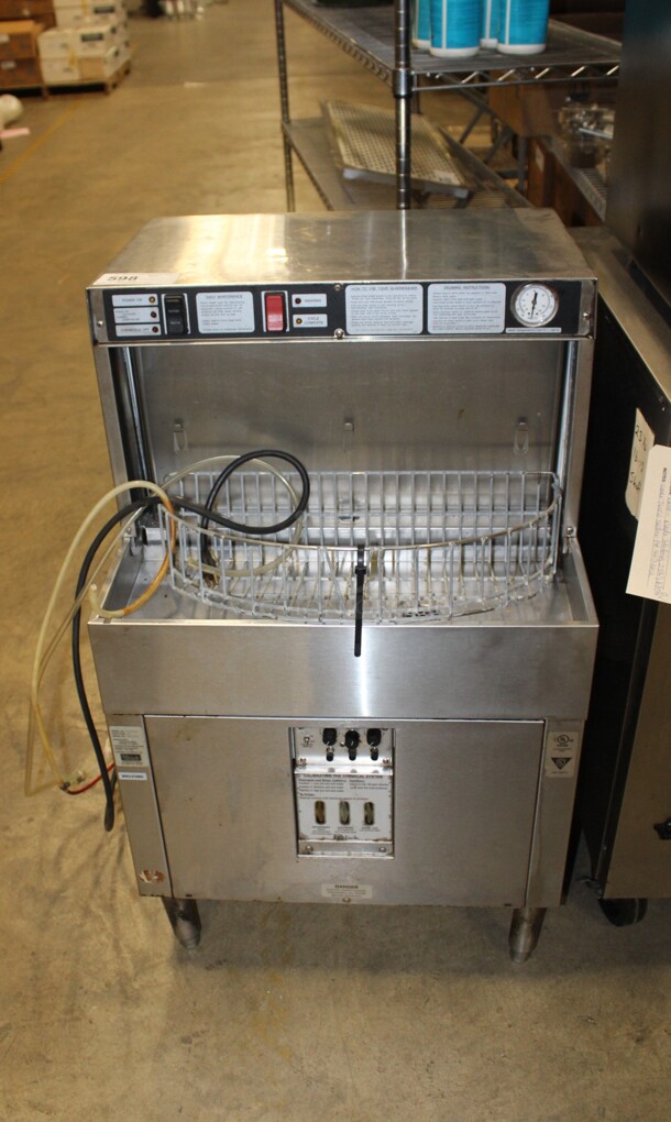 WOW! Commercial Stainless Steel Glass Washer. 24x24x34. 120V/60 Hz. Working When Pulled! 