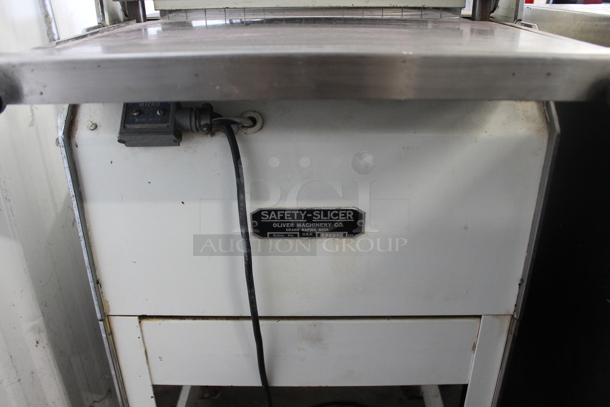 Oliver Metal Commercial Floor Style Bread Loaf Slicer. Cannot Test Due To Cut Power Cord - Image 2 of 5