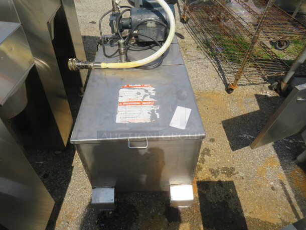 One Oil Filtration System. #402. 120 Volt. Missing 1 Caster. - Image 1 of 3