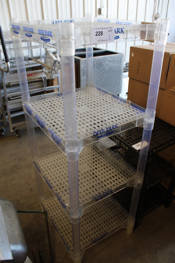 Clear Poly 4 Tier Shelf. 18.5x22x52.5 - Image 2 of 4
