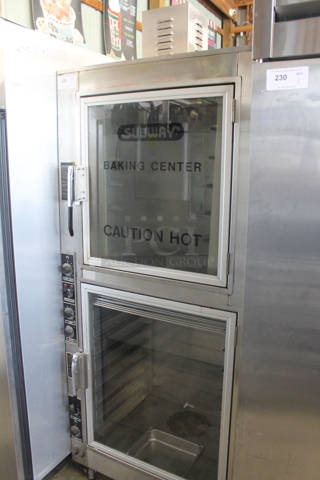 Nu Vu OP-2FFM Stainless Steel Commercial Electric Powered Oven Proofer on Commercial Casters. 120/240 Volts, 1 Phase.
