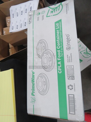 One Case Of 1,000 Primeware 8oz Lids. #CFCL-8