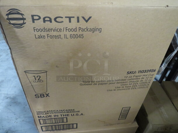 One Case Of Pactiv 12oz Paper Hot Cups. #11033926 - Image 2 of 2
