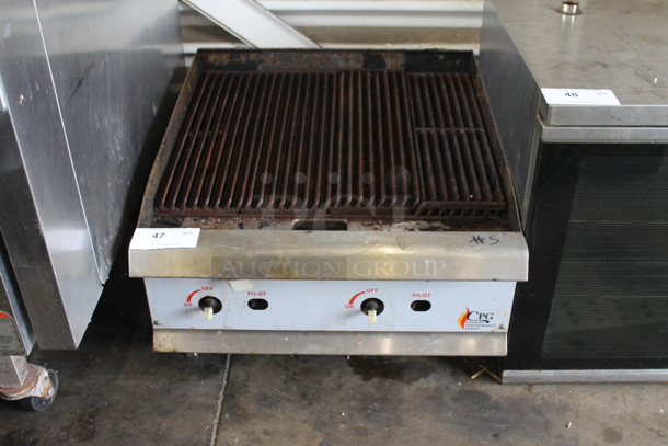 Cooking Performance Group CPG 351CLCPG24 Stainless Steel Commercial Countertop Natural Gas Powered Charbroiler Grill. 80,000 BTU. - Image 1 of 4