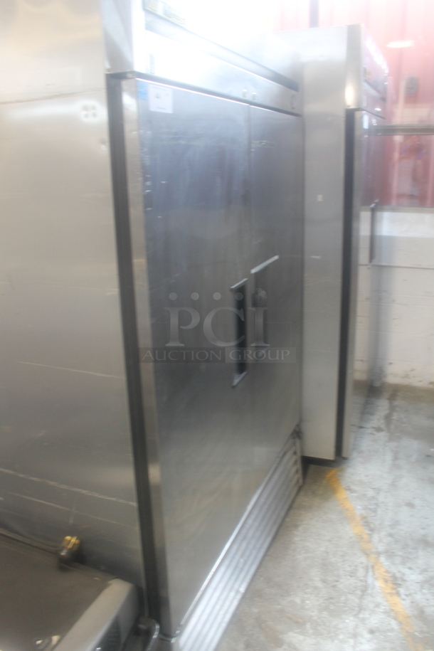 2013 True T-49F ENERGY STAR Stainless Steel Commercial Two Door Reach In Freezer w/ Poly Coated Racks. 115 Volts, 1 Phase. Tested and Working! - Image 2 of 5
