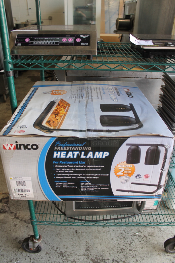 BRAND NEW IN BOX! Winco EHL-3C Metal 2 Head Warming Lamp - Image 3 of 3