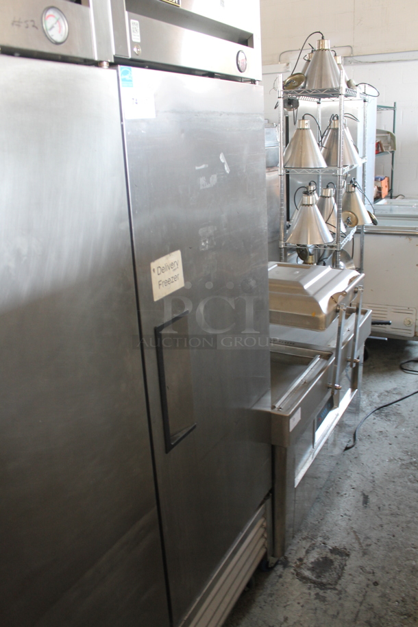 2013 True T-23F ENERGY STAR Stainless Steel Commercial Single Door Reach In Freezer w/ Poly Coated Racks on Commercial Casters. 115 Volts, 1 Phase. Tested and Working! - Image 3 of 7