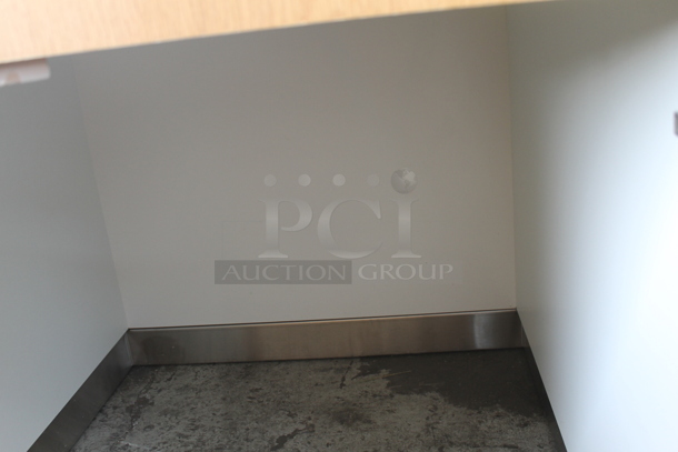 BRAND NEW! 4 Door Slotted Base Cabinet In Wood Style Finish. - Image 3 of 3