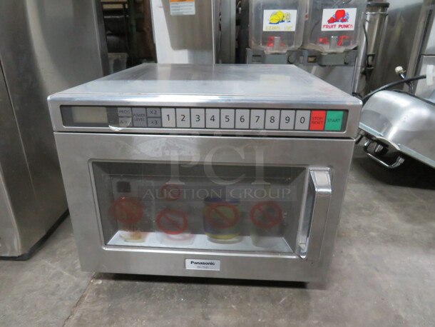 One Panasonic Microwave. Model# NE-17521. 208 Volt.  17X21X13. $1185.00. - Image 1 of 2