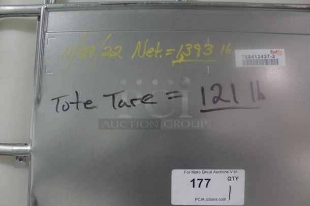 White Poly Tank in Metal Cage. BUYER MUST REMOVE. - Image 4 of 4