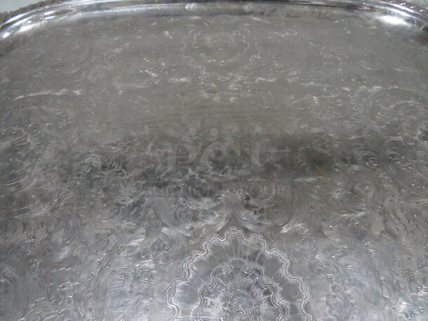 23X18 Silver Plated Decorative Serving Tray.  - Image 2 of 2
