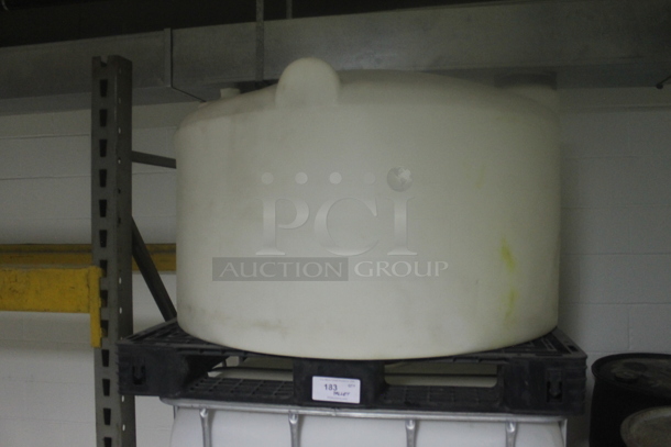 ALL ONE MONEY! PALLET LOT of White Poly Tank. BUYER MUST REMOVE. - Image 1 of 3