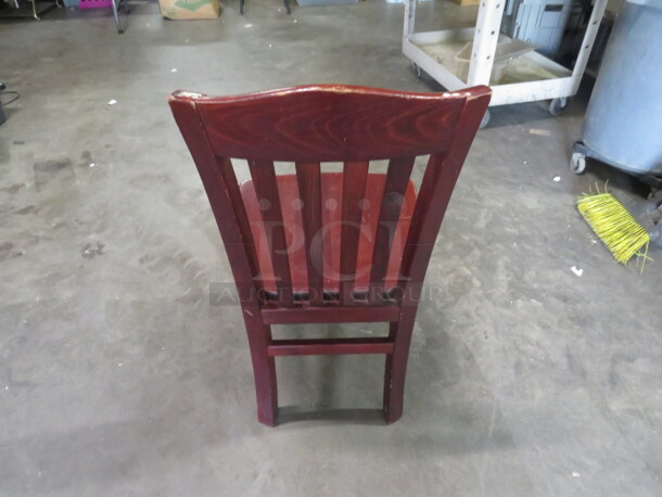 Solid Wooden Chair In A Dark Finish. 4XBID - Image 3 of 3