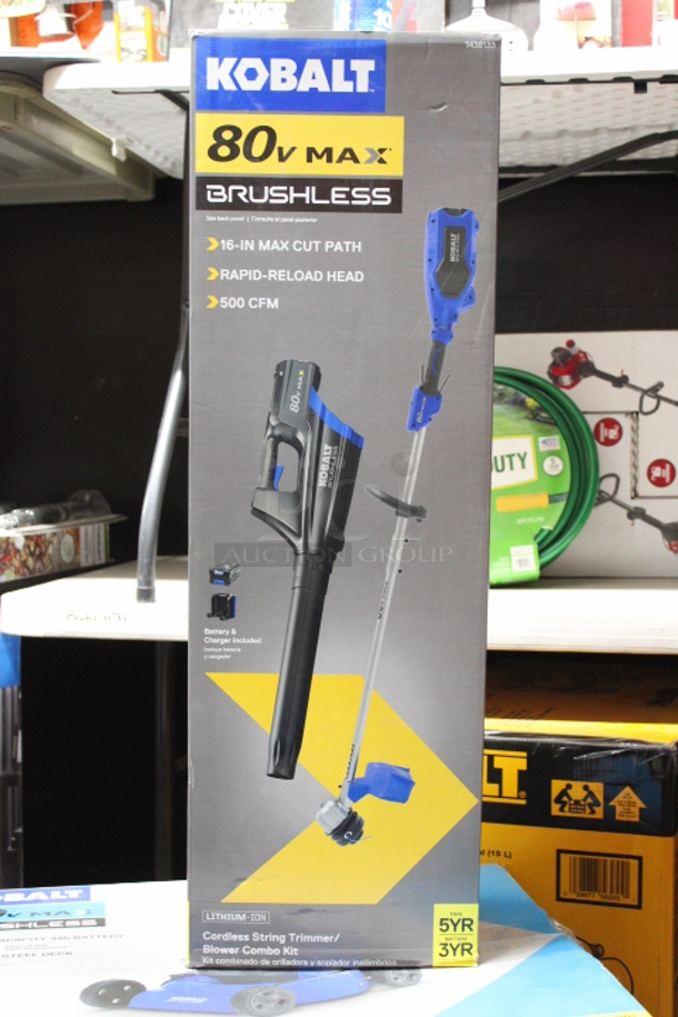 Kobalt 4-Piece 80-volt Cordless Power Equipment Trimmer & Blower Combo Kit. 14-in to 16-in Adjustable Cutting Swath, Hi/lo Variable-Speed Trigger & Dual Side Bump. - Image 1 of 1