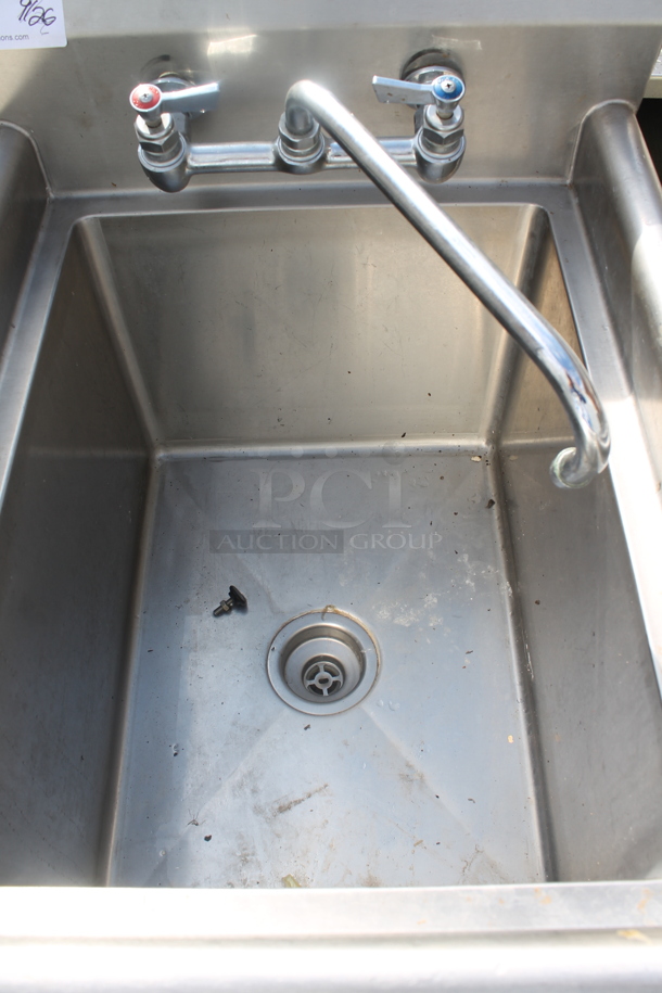 Duke Stainless Steel Commercial Single Bay Sink w/ Faucet and Handles. - Image 3 of 3