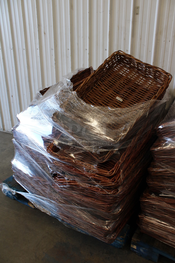 PALLET LOT of 36 Brown Wicker Style Baskets. 18x23x4. 36 Times Your Bid! - Image 2 of 5