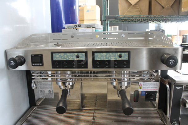 BRAND NEW SCRATCH AND DENT! KLub L2TS Stainless Steel Commercial Countertop 2 Group Espresso Machine w/ 2 Portafilters and 2 Steam Wands. 220-240 Volts, 1 Phase. - Image 4 of 7