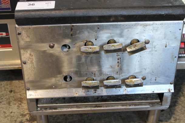 Stainless Steel Commercial Countertop Natural Gas Powered 2 Burner Range. - Image 2 of 3