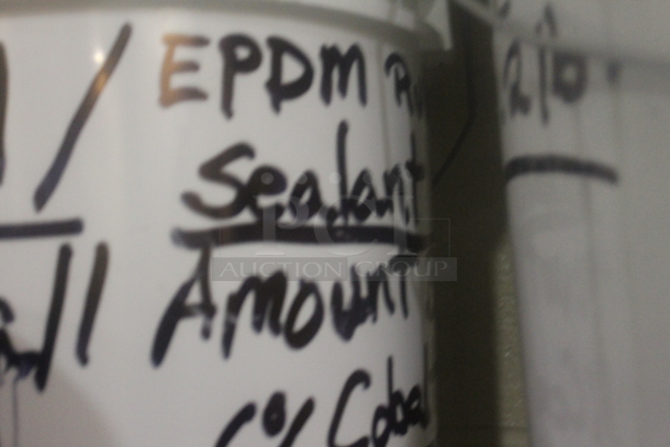 ALL ONE MONEY! TWO TIER PALLET LOT of Buckets of Various Contents Including Chiguard 5350 and Sealant.  BUYER MUST REMOVE. - Image 8 of 12