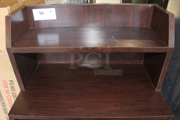 Wooden Storage Cabinet With Top Shelf And Two Door Base In Wood Style Finish.  - Image 2 of 6